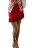 XY FALDAS FRINGY ROJO CORSELLINI